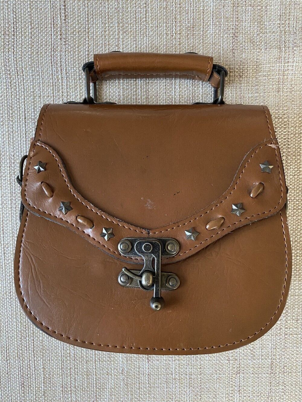 EURO CLUB Piatto Leather Crossbody Bag Sebastian Piatto Purse Italy Vintage